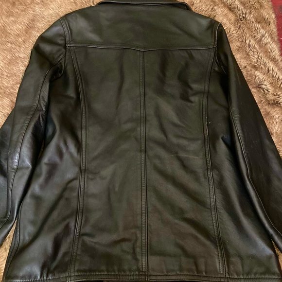 Vintage German Police Jacket Polizei Leather Jacket Motorcycle Jacket S/M. - Picture 4 of 7